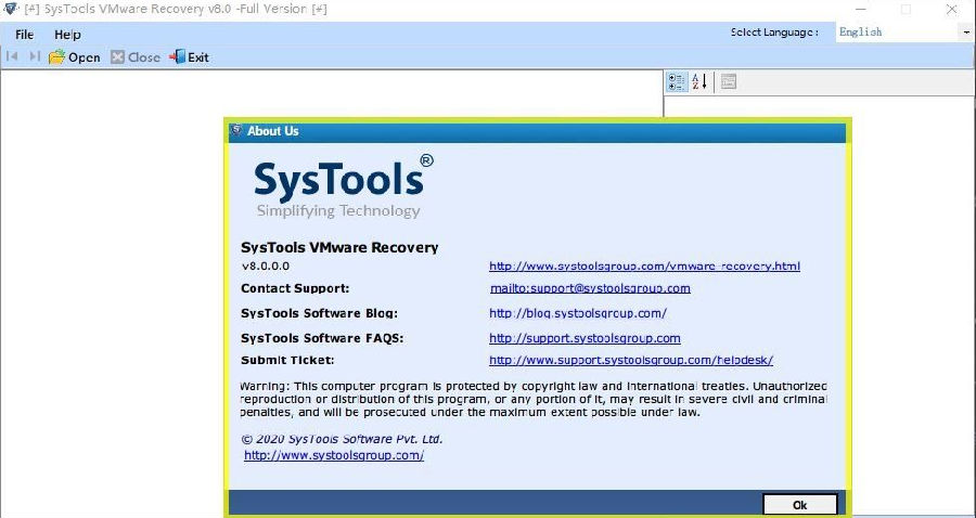 SysTools VMware Recovery(VM虚拟机数据恢复)