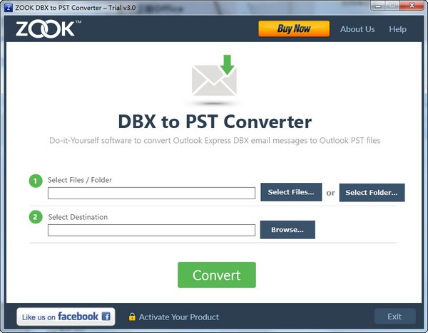 ZOOK DBX to PST Converter