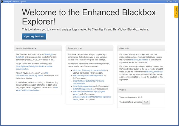Betaflight Blackbox Explorer(黑匣子软件)