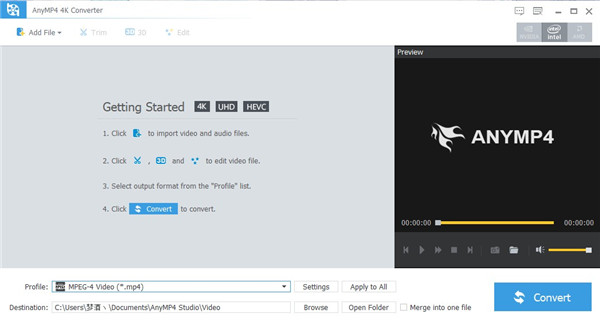 Anymp4 4k Converter(4K视频转换器)