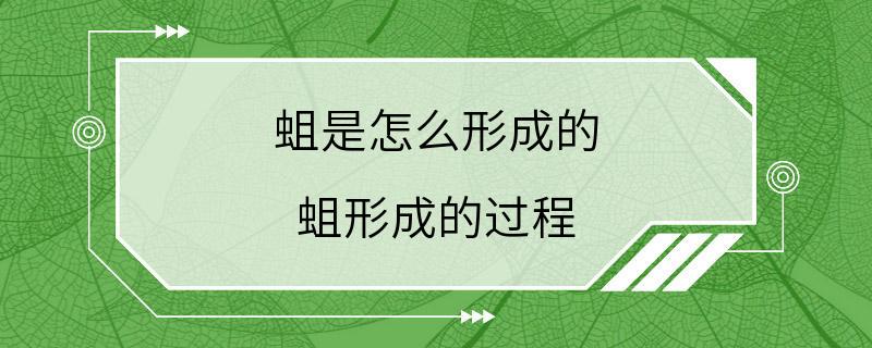 蛆是怎么形成的 蛆形成的过程