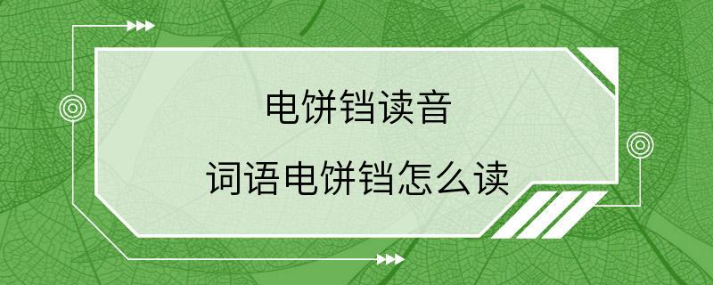 电饼铛读音 词语电饼铛怎么读