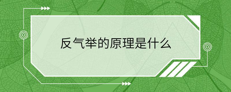 反气举的原理是什么