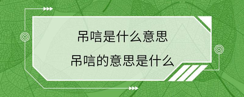 吊唁是什么意思 吊唁的意思是什么