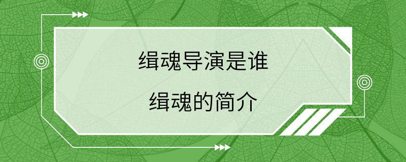 缉魂导演是谁 缉魂的简介