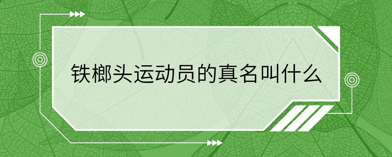 铁榔头运动员的真名叫什么