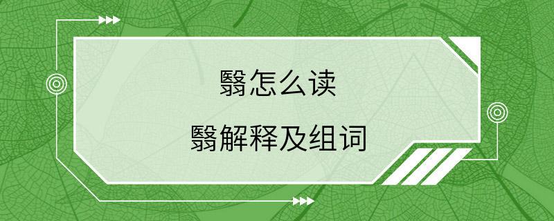 翳怎么读 翳解释及组词