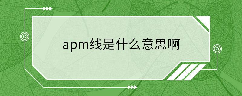 apm线是什么意思啊