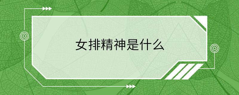 女排精神是什么