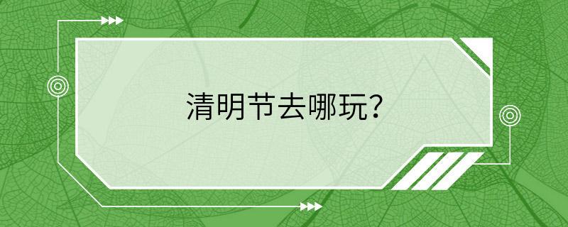 清明节去哪玩？