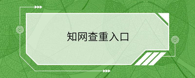 知网查重入口