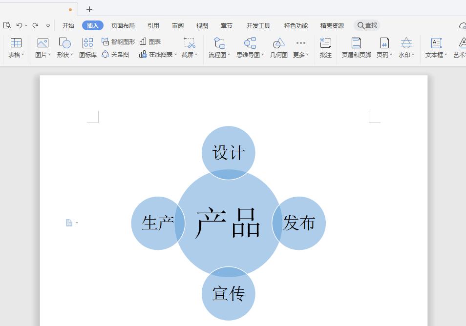 wps如何制作射线维恩图(8)