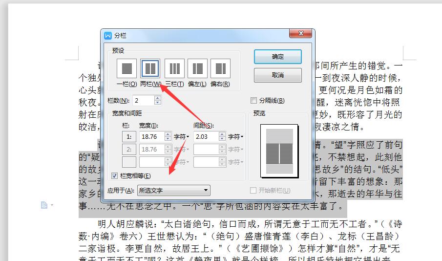 wps2019分栏怎么设置(3)