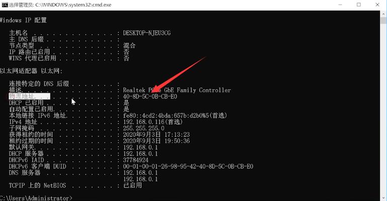 电脑mac地址怎么查win10(8)