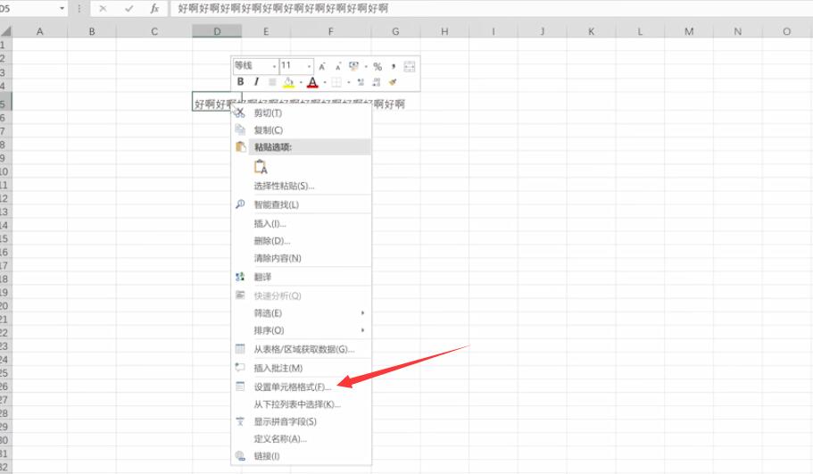 excel表格一行字变为上下两行(1)