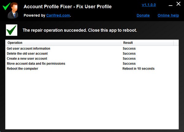 Account Profile Fixer(帐户设定档修复工具)