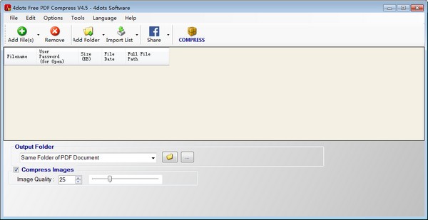 4dots Free PDF Compress(PDF压缩工具)
