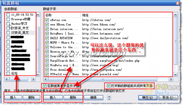 GreenBrowser(绿色浏览器)群组功能详解