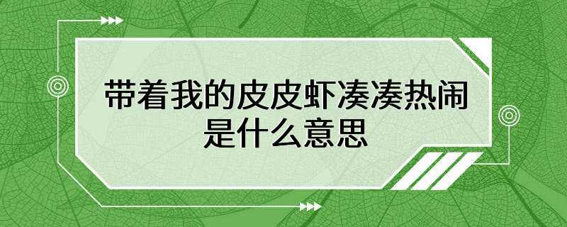 带着我的皮皮虾凑凑热闹是什么意思