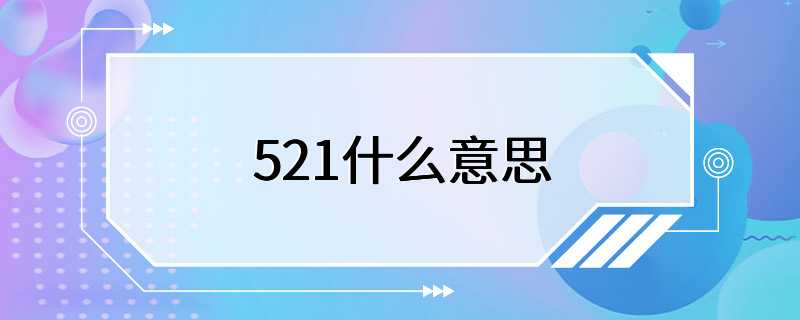 521什么意思