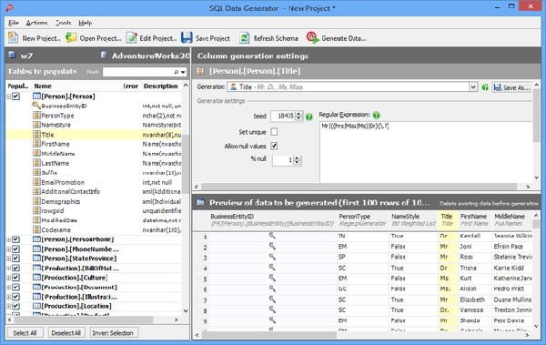 SQL Data Generator(测试数据生成工具)