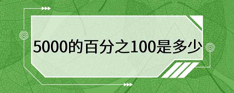 5000的百分之100是多少