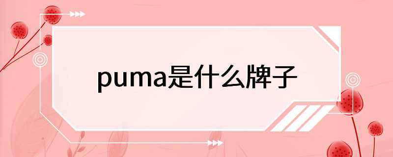 puma是什么牌子