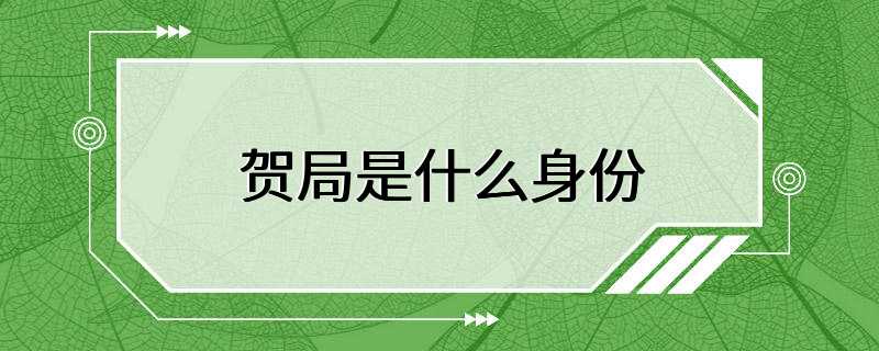 贺局是什么身份