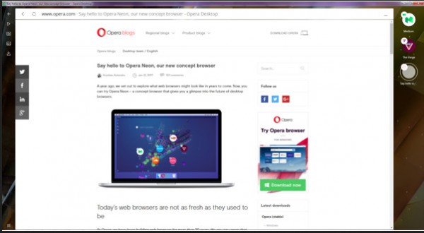 Opera Neon浏览器