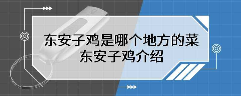 东安子鸡是哪个地方的菜 东安子鸡介绍