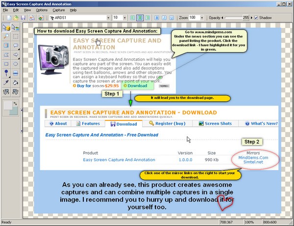 Easy Screen Capture And Annotation(屏幕截图注释工具)