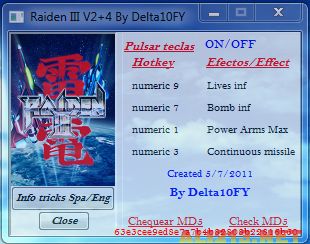 雷电3(Raiden 3)v2四项修改器