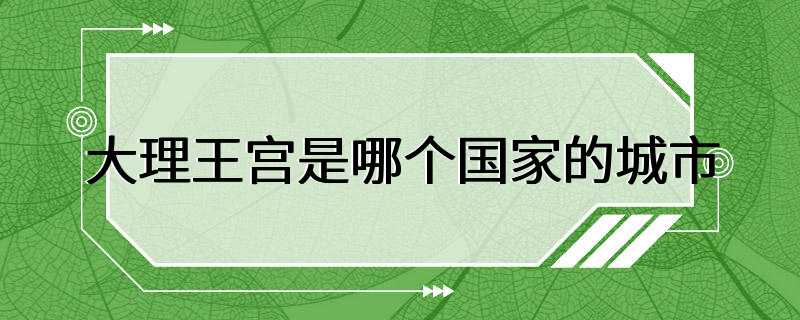 大理王宫是哪个国家的城市