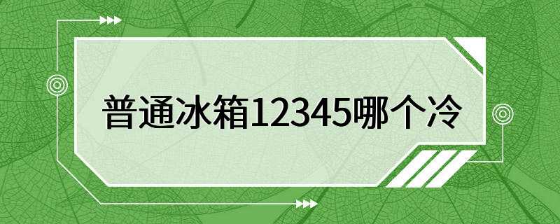 普通冰箱12345哪个冷