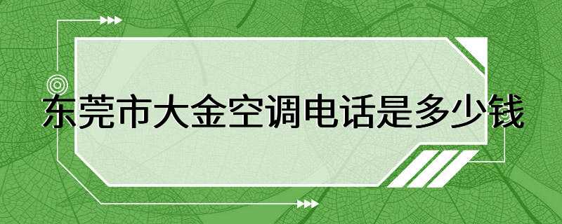 东莞市大金空调电话是多少钱