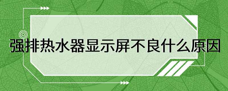 强排热水器显示屏不良什么原因