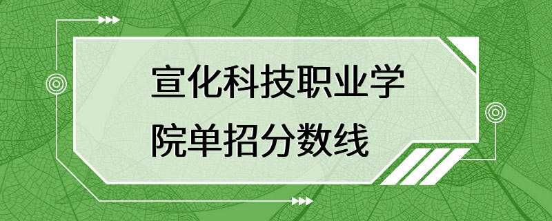 宣化科技职业学院单招分数线