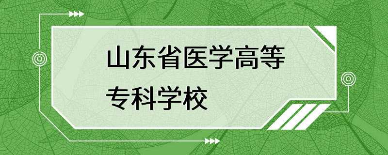 山东省医学高等专科学校