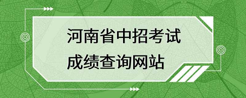 河南省中招考试成绩查询网站