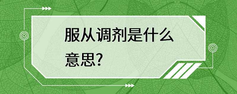 服从调剂是什么意思?