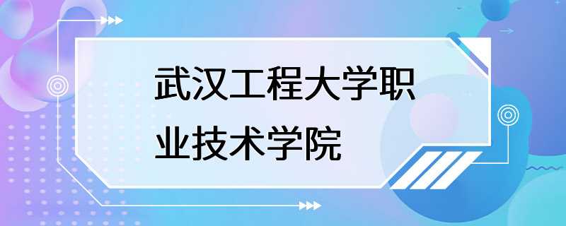 武汉工程大学职业技术学院