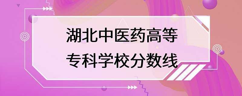 湖北中医药高等专科学校分数线