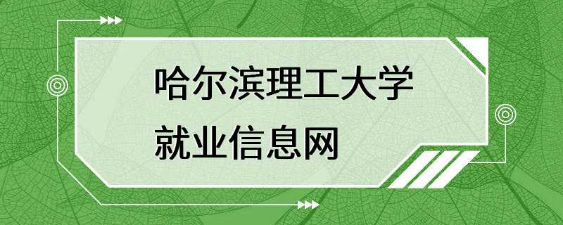 哈尔滨理工大学就业信息网