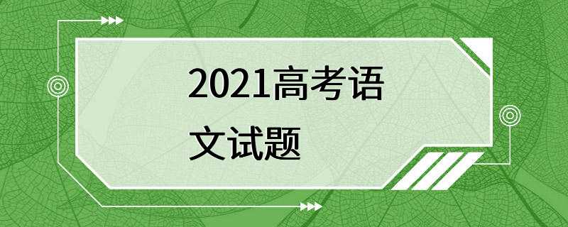 2021高考语文试题