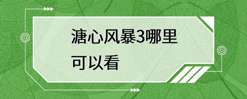 溏心风暴3哪里可以看