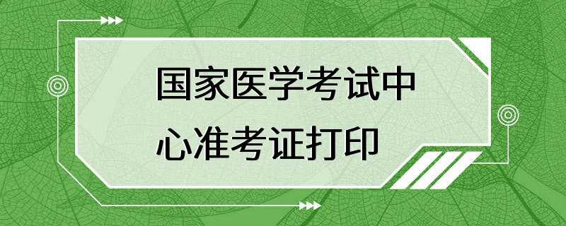 国家医学考试中心准考证打印