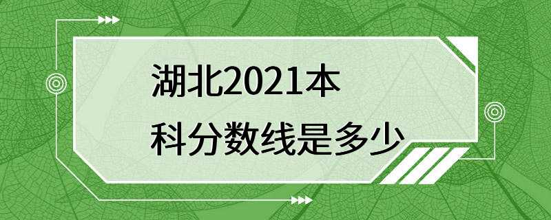 湖北2021本科分数线是多少