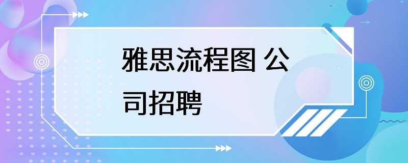 雅思流程图 公司招聘