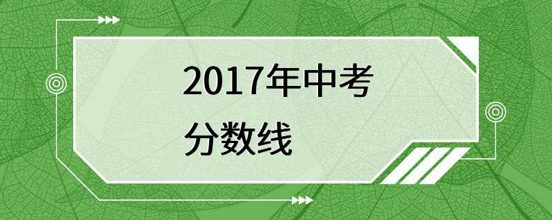 2017年中考分数线