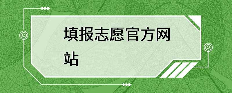 填报志愿官方网站